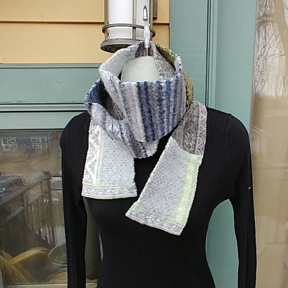 ⭐2 for $50⭐ Upcycled Felted Wool Sweater Scarf